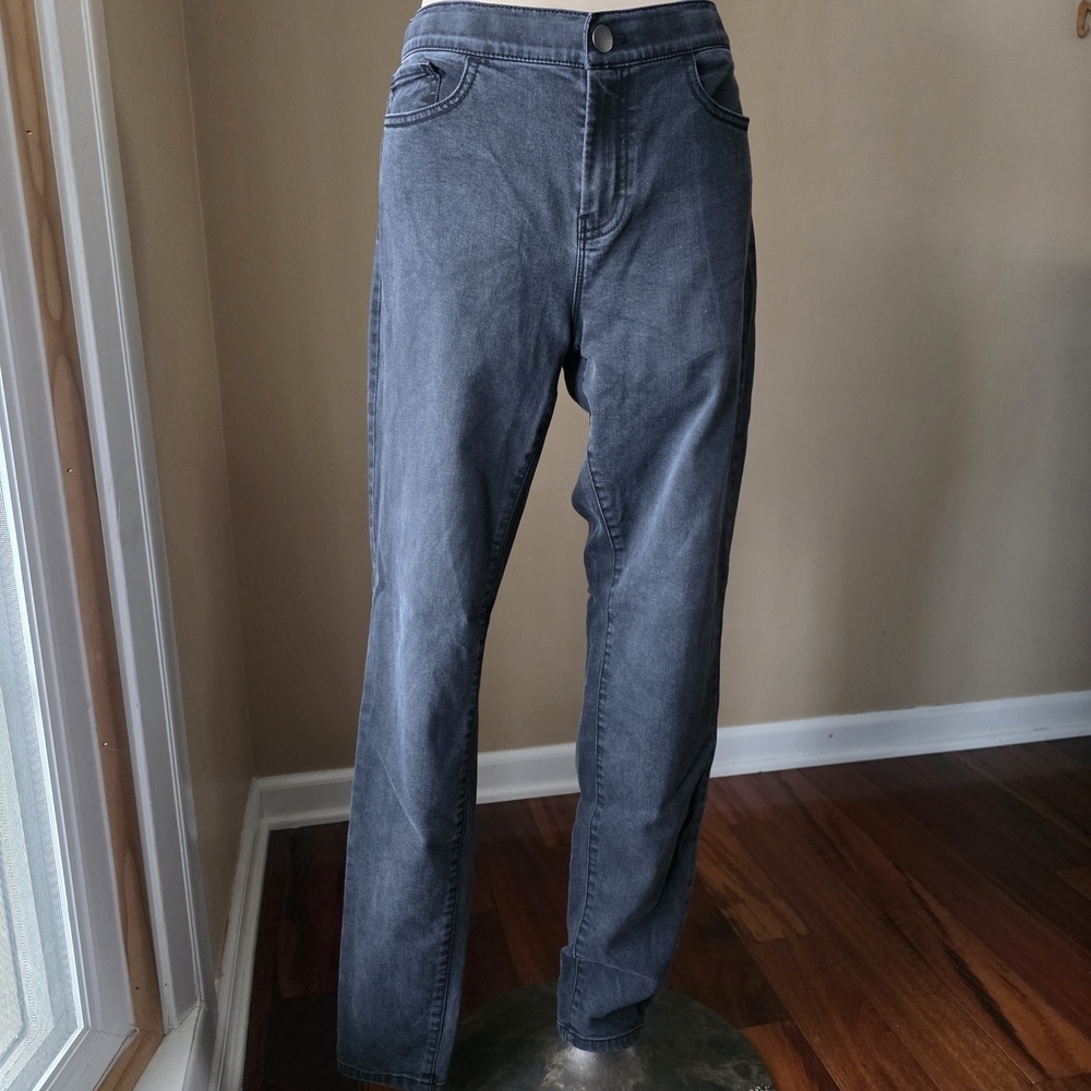 J. Jill Black Denim Smooth Fit Jeggings Size 10 Tall